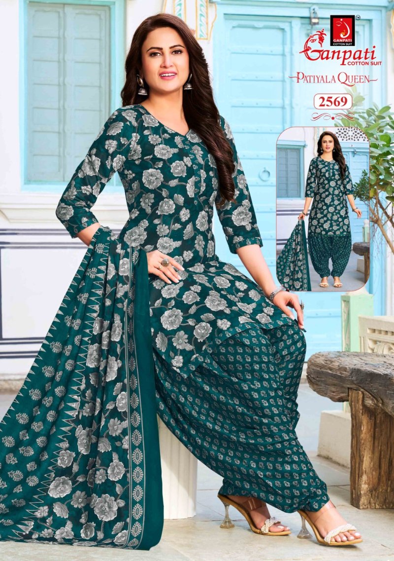 Patiyala Queen Vol 14 By Ganpati Cotton Printed Dress Material